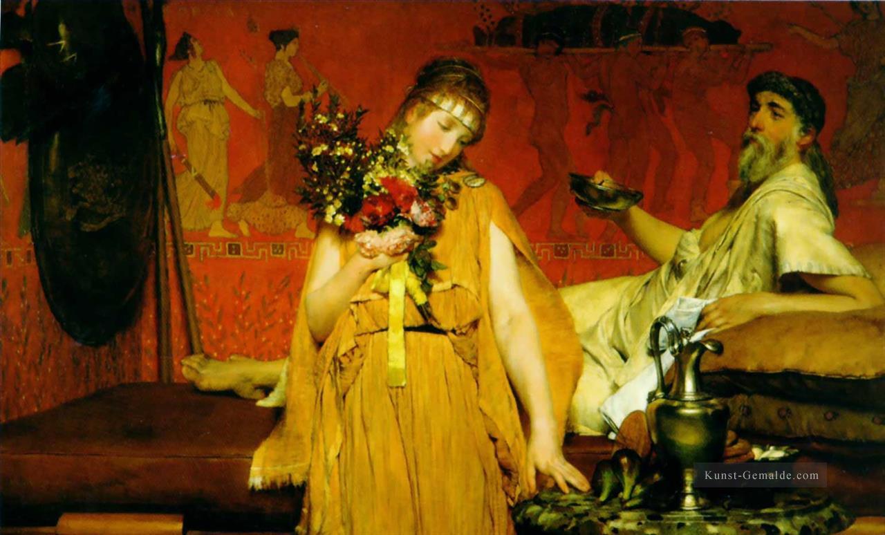 Zwischen Hoffnung und Angst Romantische Sir Lawrence Alma Tadema Ölgemälde